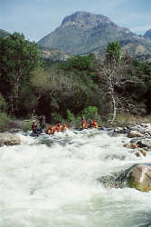 Rafting on the Kaweah River